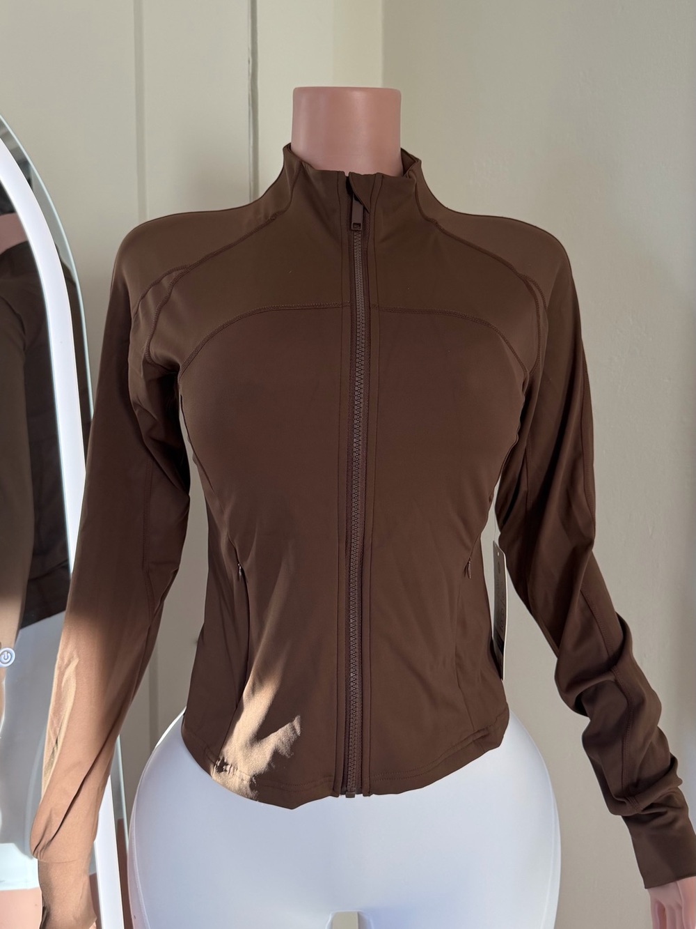 Women's Brown Full-Zip Performance Jacket